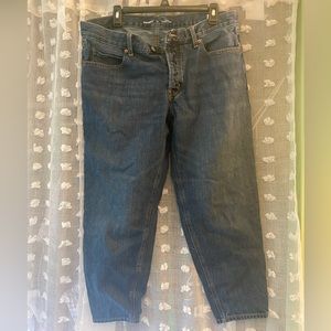 Old Navy slouchy taper blue jeans - button fly